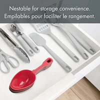Ensemble de 4 cuillères à bonbons, rouges et vertes