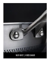 Sunwealth ALMOST NON-STICK  7-Layer 18/8 Stainless Steel Full Honeycomb Wok with Free-standing Glass Lid.