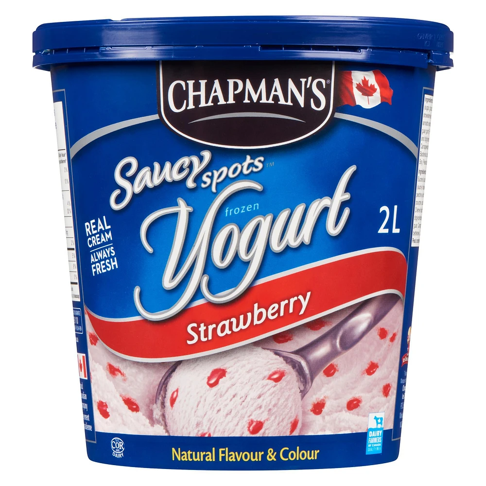 Chapman's Frozen Yogurt Strawberry Saucy Spots