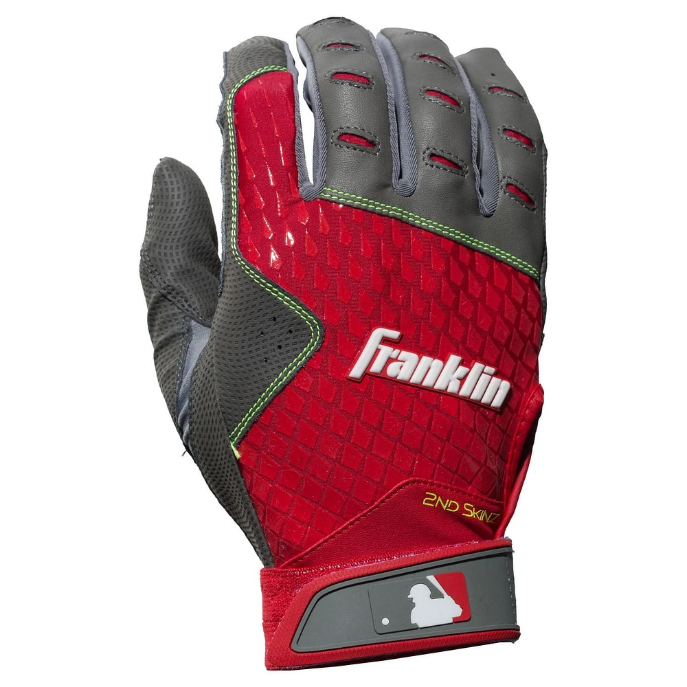 MLB Adult 2nd Skinz Batting Glove Pair - Small