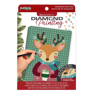 ArtSkills Brilliant Art Diamond Painting Craft Kit, Reindeer