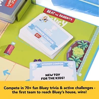 Spin Master Games, Bluey Beat the Parents, Head-to-Head Trivia & Challenge Bluey Family Games, Activity Game, Games for Family Game Night, For Ages 5+