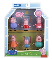 Peppa Pig & Family 6 Pack Toy Figurines