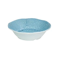 Gibson Home Indigo Frost 12 Piece Melamine Dinnerware Set, Metallic Blue