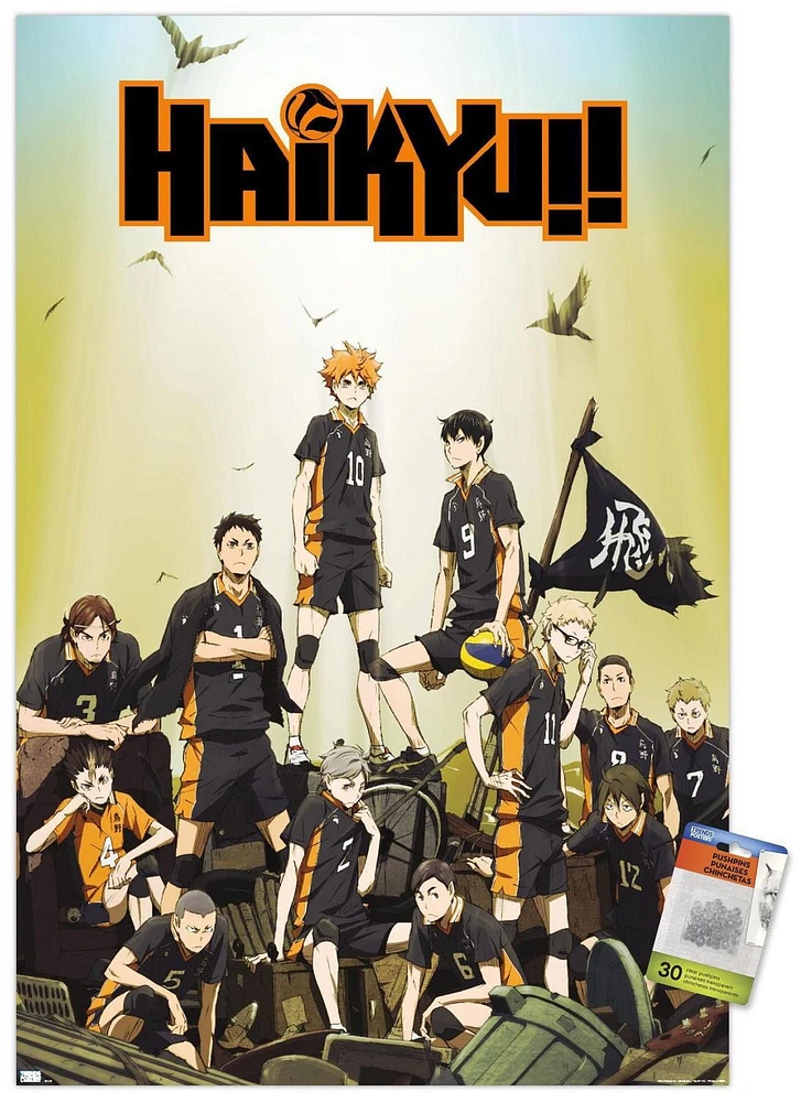 Haikyu!! - Key Art Wall Poster, 22.375" x 34" Framed