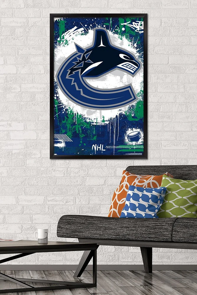 NHL Vancouver Canucks - Maximalist Logo 23 Wall Poster, 22.375" x 34"