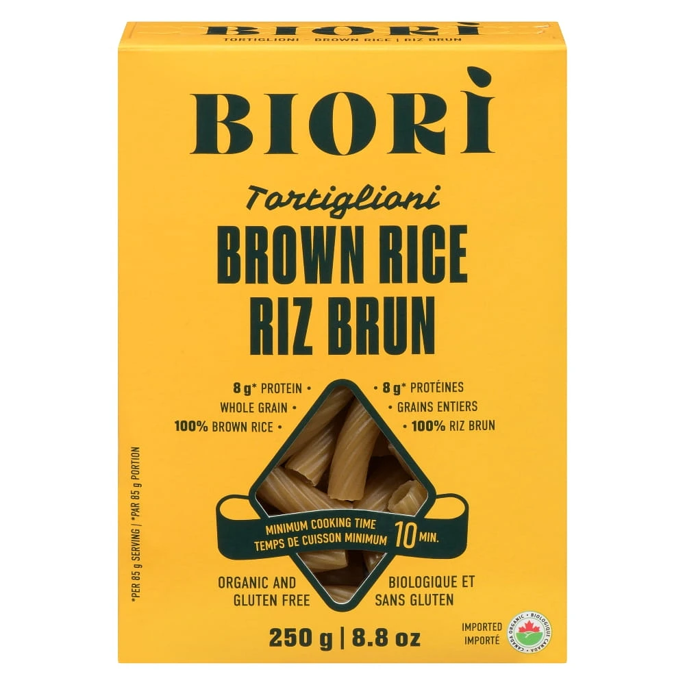 Biori Tortiglioni de Riz Brun 100% Bio sans gluten 250g Pâtes de riz brun 100 % biologiques sans gluten Biori
