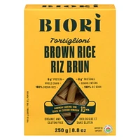 Biori Tortiglioni de Riz Brun 100% Bio sans gluten 250g Pâtes de riz brun 100 % biologiques sans gluten Biori