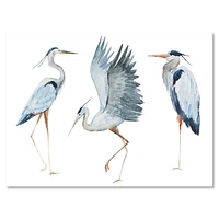 Designart Oiseaux Héron II Art mural sur toile
