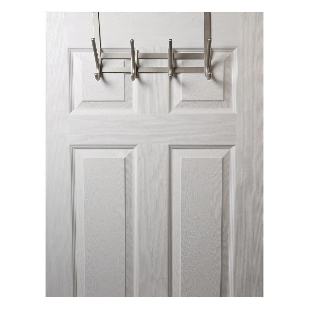 era Zeus over The Door 4 Hook Warm Silver, 14.57" x 8.74"