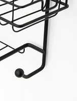 era Elliot Shower Caddy Black, 11.22x24 in
