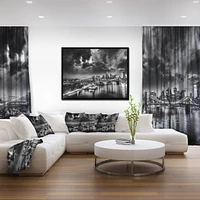Design Art Amazing Night in New York City Framed Canvas Art Print