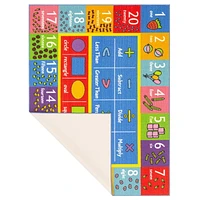 KC Cubs collection de récréation Symboles mathématiques, nombres et formes Apprentissage éducatif et aire de jeux Tapis pour enfants et enfants Chambres et salle de jeux