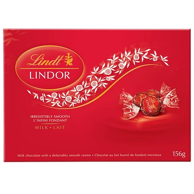 Lindt LINDOR Milk Chocolate Truffles, 156-Gram Box, 13x12g, 156g