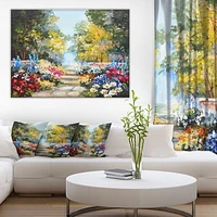 Impression sur toile « Summer Forest With Flowers » Design Art