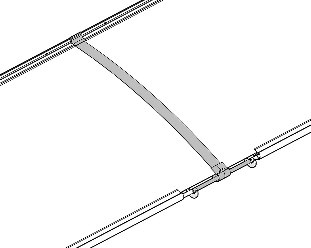 Auvent de porte Altair CANOPIA de PALRAM 3 pi x 14 pi - Gris