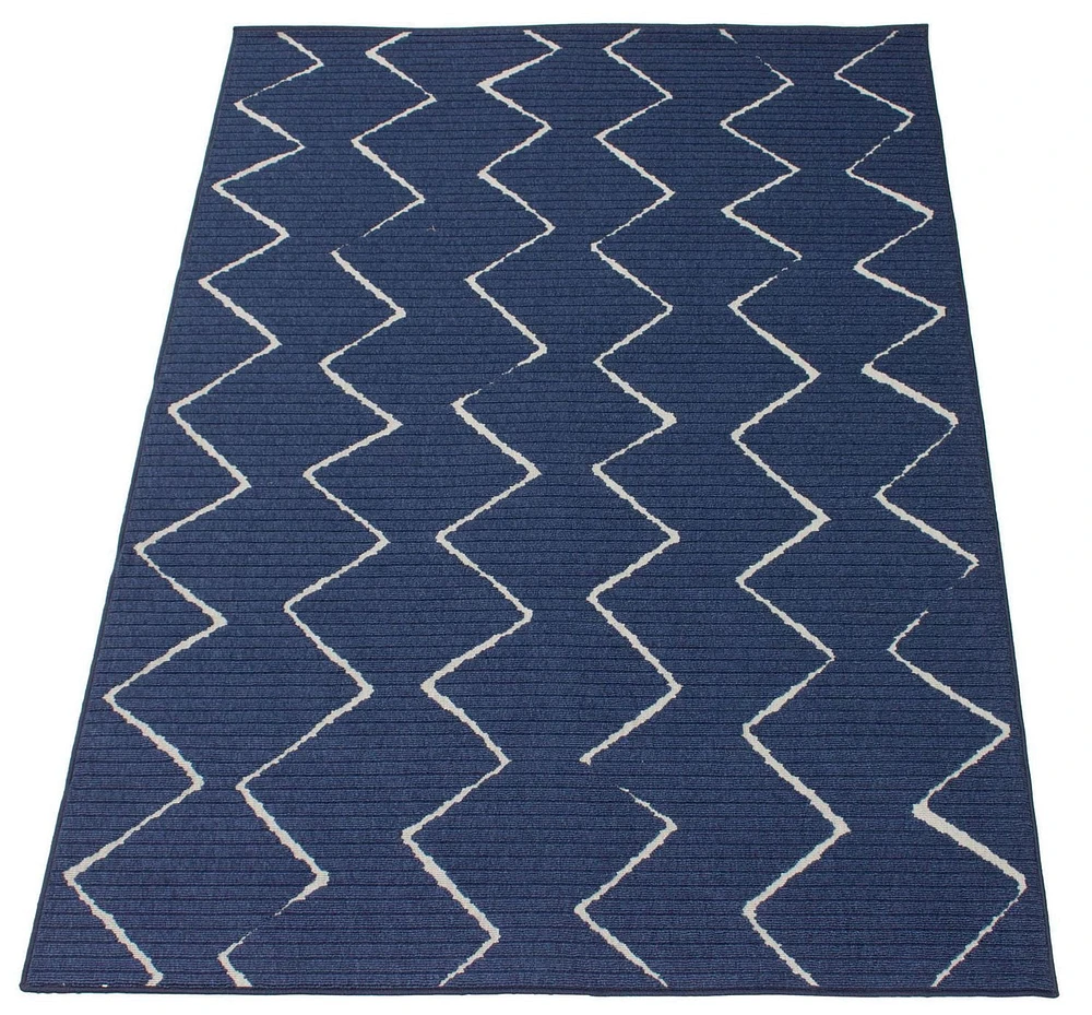 ECARPET Indoor/Outdoor for Balcony, Patio and Garden Raya Blue Rug