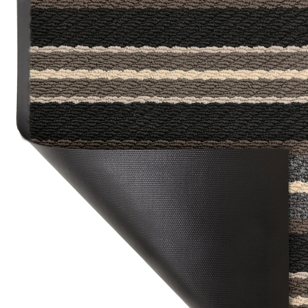 Tapis Discovery gris à endos de vinyle de 2 x 4 pi 2' x 4', Résistant Aux Taches
