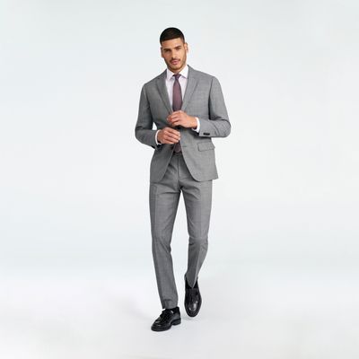 hayle sharkskin blue suit