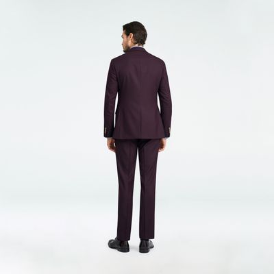 hayward flannel burgundy suit