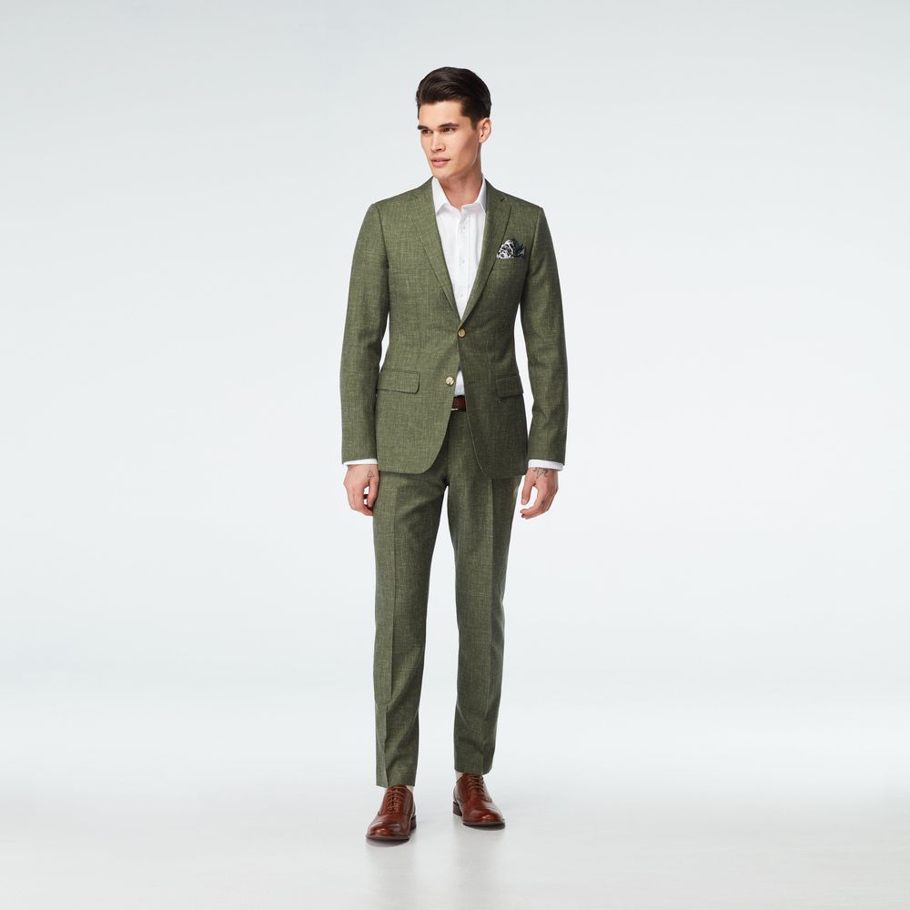 stockport wool linen sand suit