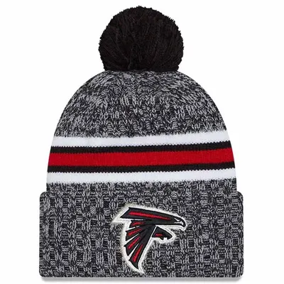 Atlanta Falcons 2023 NFL Sideline Team Color Pom Cuffed Knit Beanie Hat