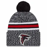 Atlanta Falcons 2023 NFL Sideline Team Color Pom Cuffed Knit Beanie Hat