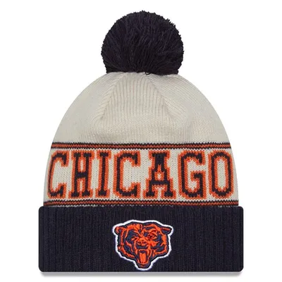 Chicago Bears 2023 NFL Sideline Historic Pom Cuffed Knit Beanie Hat