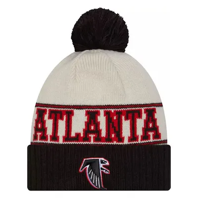 Atlanta Falcons 2023 NFL Sideline Historic Pom Cuffed Knit Beanie Hat