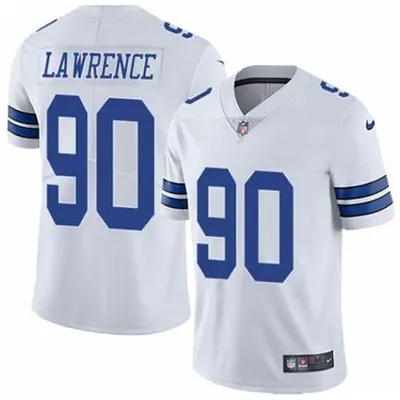 Dallas Cowboys DeMarcus Lawrence White Royal Nike Vapor F.U.S.E Limited Jersey