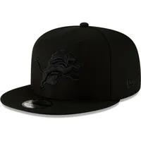 Detroit Lions Black on Black Basic NFL New Era 9FIFTY Snapback Hat