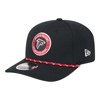 Atlanta Falcons Black 2024 NFL Sideline New Era 9SEVENTY Stretch-Snap Hat