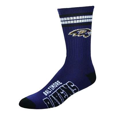 Baltimore Ravens For Bare Feet 4 Stripe Deuce Socks