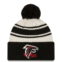 Atlanta Falcons New Era 2022 NFL Sideline Sport Pom Cuffed Knit Beanie Hat