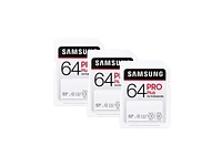 PRO Plus SDXC Full-size SD Card 64GB - 3 Pack Memory & Storage - BNDL-1617373346809 | Samsung US