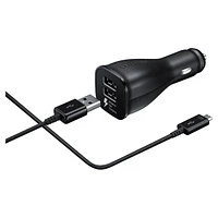 Adaptive Fast Charging Dual-Port Vehicle Charger (Detachable Micro USB and Type C Cable) Mobile Accessories - EP-LN920BBEGUS | Samsung US