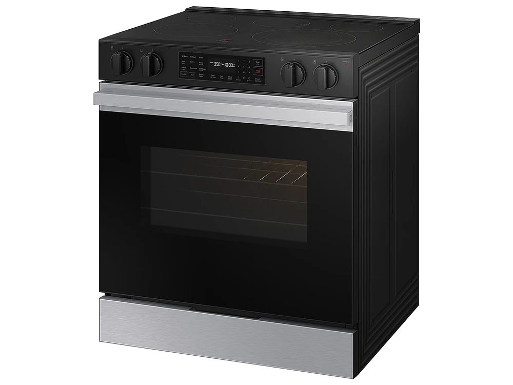 Bespoke Smart Slide-in Electric Range 6.3 cu. ft. in Stainless Steel with Air Fry & Precision Knobs | Samsung US