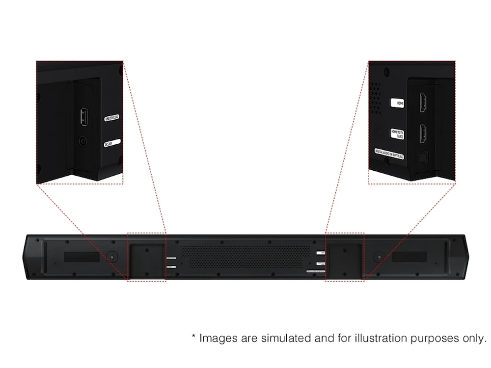 B-series 5.1ch. DTS Virtual:X Soundbar w/Bass Boost / HW-B750D