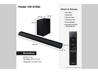 B-series 5.1ch. DTS Virtual:X Soundbar w/Bass Boost / HW-B750D