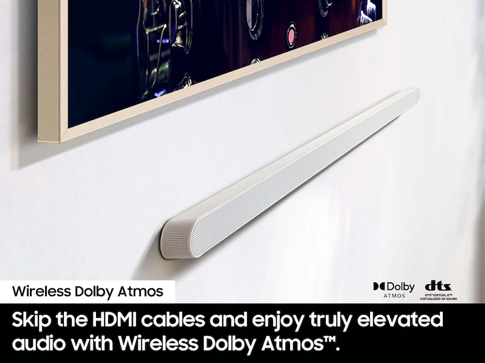 Ultra-slim 3.1.2ch. Wireless Dolby ATMOS Soundbar w/ Q-Symphony / HW-S801D