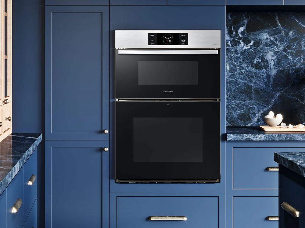 Bespoke 30" Microwave Combination Wall Oven with with Flex Duo™ in Stainless Steel | Samsung US