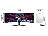 57" Odyssey Neo G9 Dual 4K UHD Quantum Mini-LED 240Hz 1ms(GtG) HDR 1000 Curved Gaming Monitor