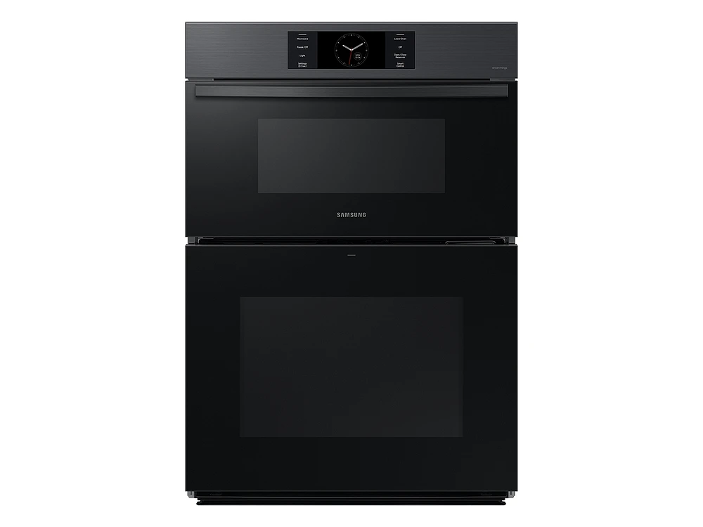 Bespoke 30" Microwave Combination Wall Oven with with Flex Duo™ in Matte Black Steel | Samsung US