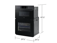 Bespoke 30" Microwave Combination Wall Oven with with Flex Duo™ in Matte Black Steel | Samsung US