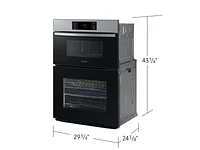 Bespoke 30" Microwave Combination Wall Oven with with Flex Duo™ in Stainless Steel | Samsung US