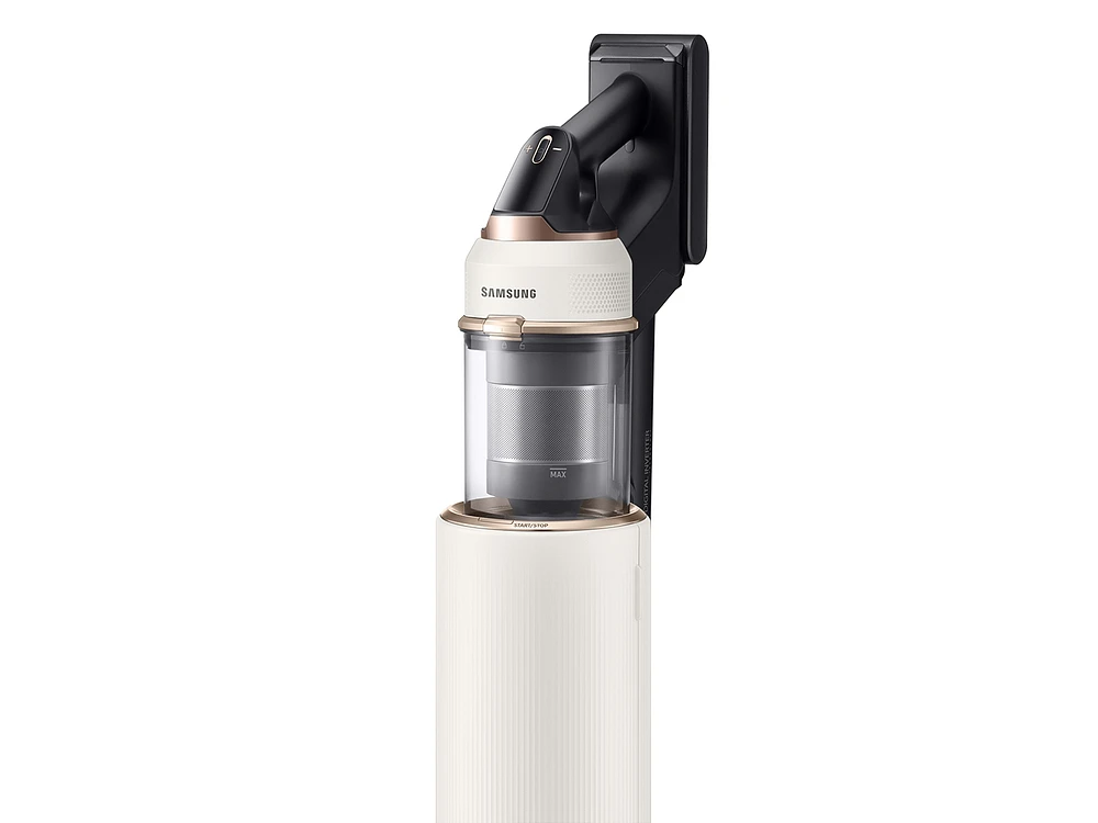 Bespoke Jet™ Cordless Stick Vacuum with All-in-One Clean Station® and Spray Spinning Sweeper in Santorini Beige | Samsung US