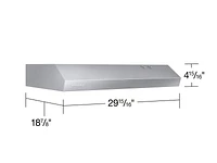 30" Under Cabinet Range Hood in Stainless Steel | Samsung US