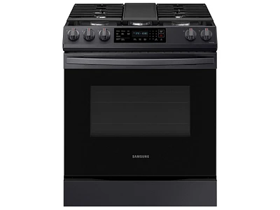 NX60T8311SG/AA | 6.0 cu. ft. Smart Slide-in Gas Range with Convection in Black Stainless Steel | Samsung Business US