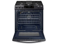 NX60T8311SG/AA | 6.0 cu. ft. Smart Slide-in Gas Range with Convection in Black Stainless Steel | Samsung Business US