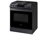 NX60T8311SG/AA | 6.0 cu. ft. Smart Slide-in Gas Range with Convection in Black Stainless Steel | Samsung Business US